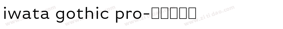 iwata gothic pro字体转换